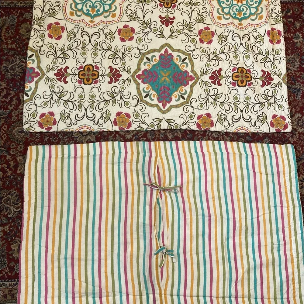 Embroidered Decorative Pillow Cover Shams set of 2